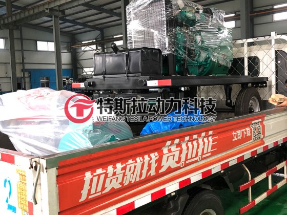 山东泰安贾先生订购的100KW移动式柴油发电机组已测试好发货！